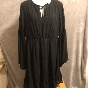 Torrid Black Clipper Chiffon Dress 2X 18/20